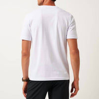 TravisMathew Worth A Shot Short Sleeve Tee in white - men's t-shirt - detail view