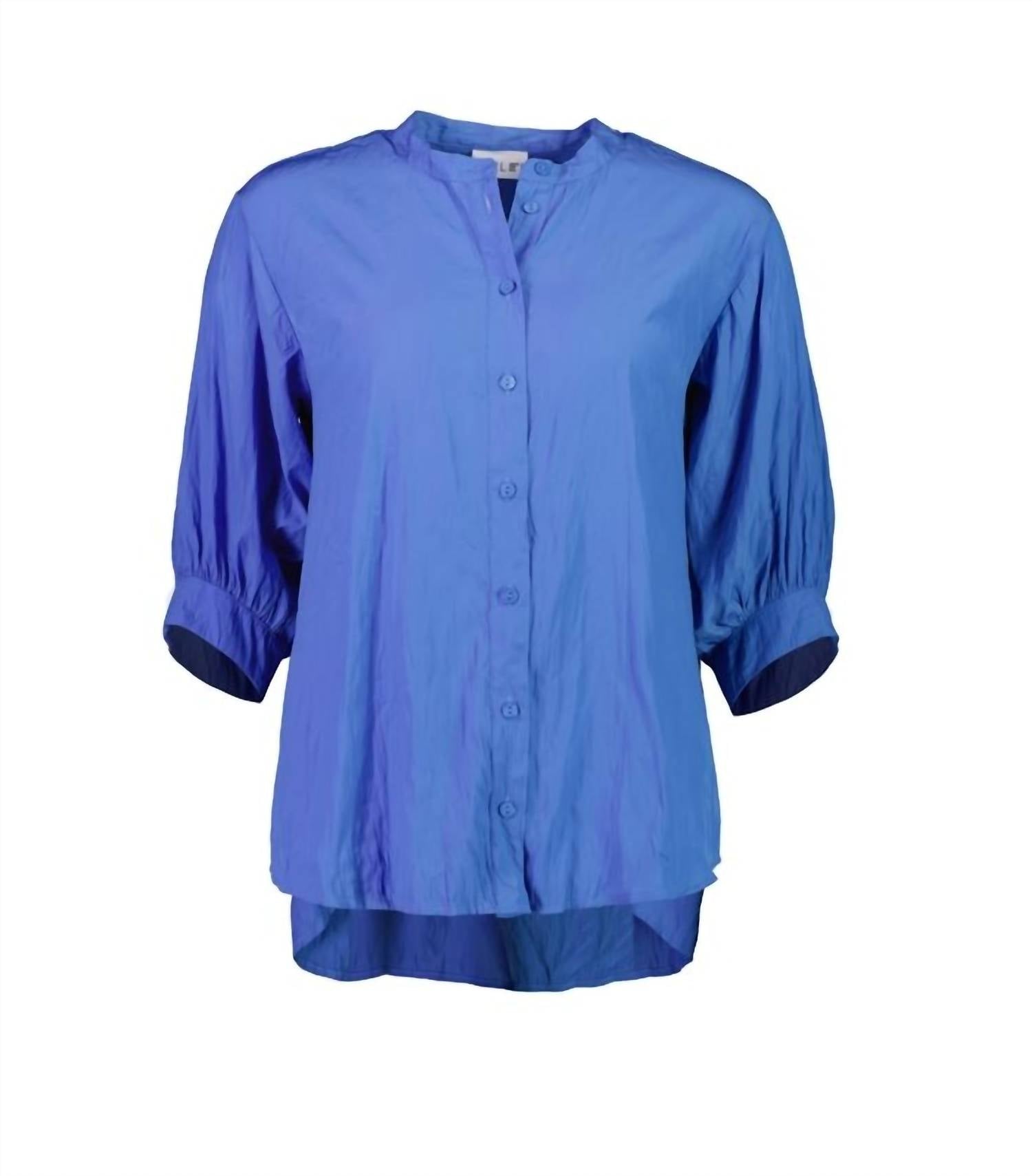 FOIL Women's Don't Make A Fuss Blouse in laguna blue - women's blouse