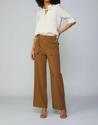 Current Air - Striped Structured Sleeve Blouse