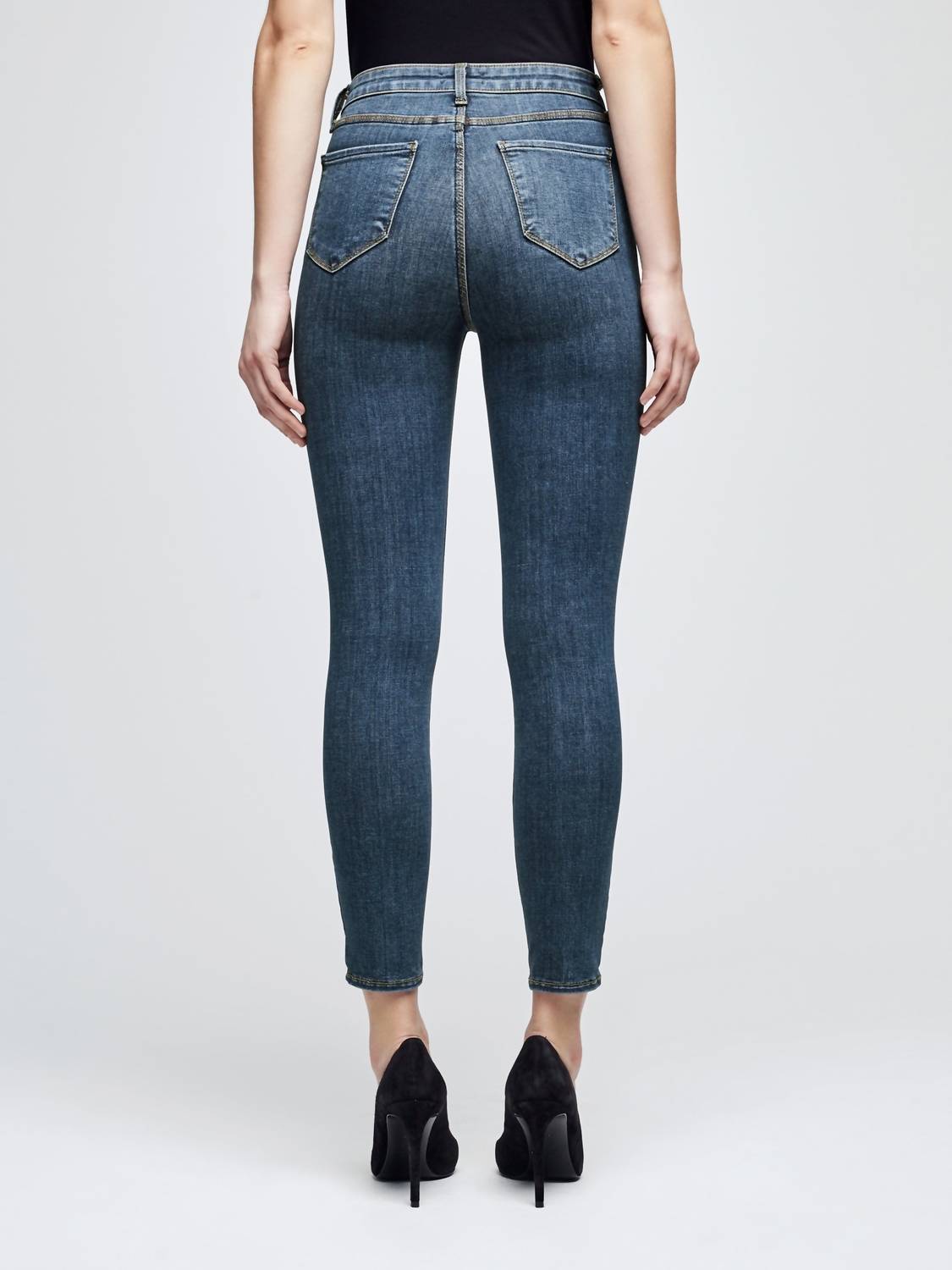 L'Agence Marguerite High Rise Skinny Jean in new vintage - women's jeans - view 4