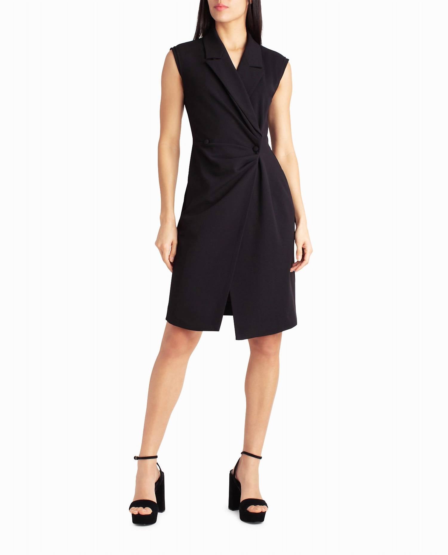 Nicole Miller - Vivienne Crepe Sleeveless Coat Dress