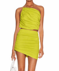 The Sei - Gathered Asymmetric One Shoulder Top & Amino Skirt Set
