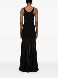 TOTEME Evening Maxi Tank Dress in black - women's dress - alternate view