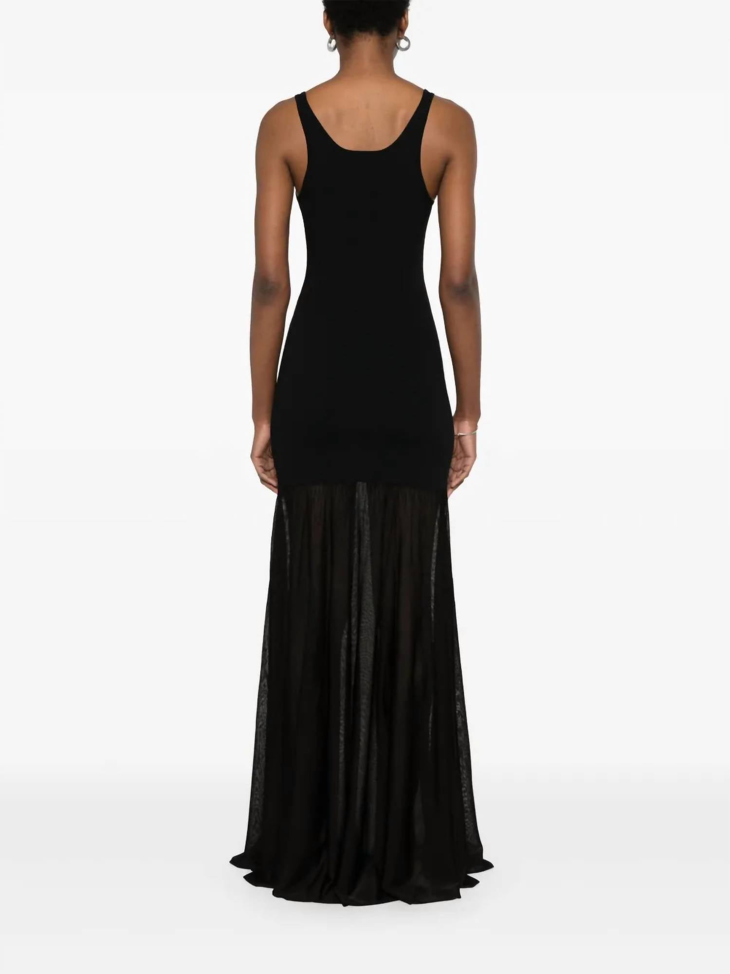 TOTEME Evening Maxi Tank Dress in black - women's dress - alternate view