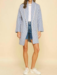Pinch - Diagonal Stripe Pattern Cardigan