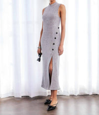 Fifteen Twenty - Lauren Button Detail Midi Dress
