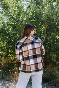 Sweet Generis Crystal Shacket in brown - women's jacket - view 5