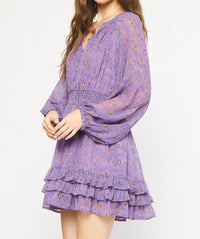 Entro - Long Sleeve Smocked Dress