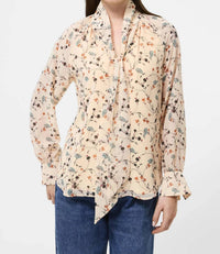 French Connection - Leithia Wispy Chiffon Neck Tie Top