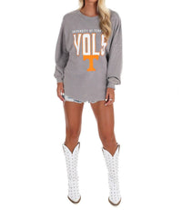 Gameday Couture - University of Tennessee Grey Corded Pullover