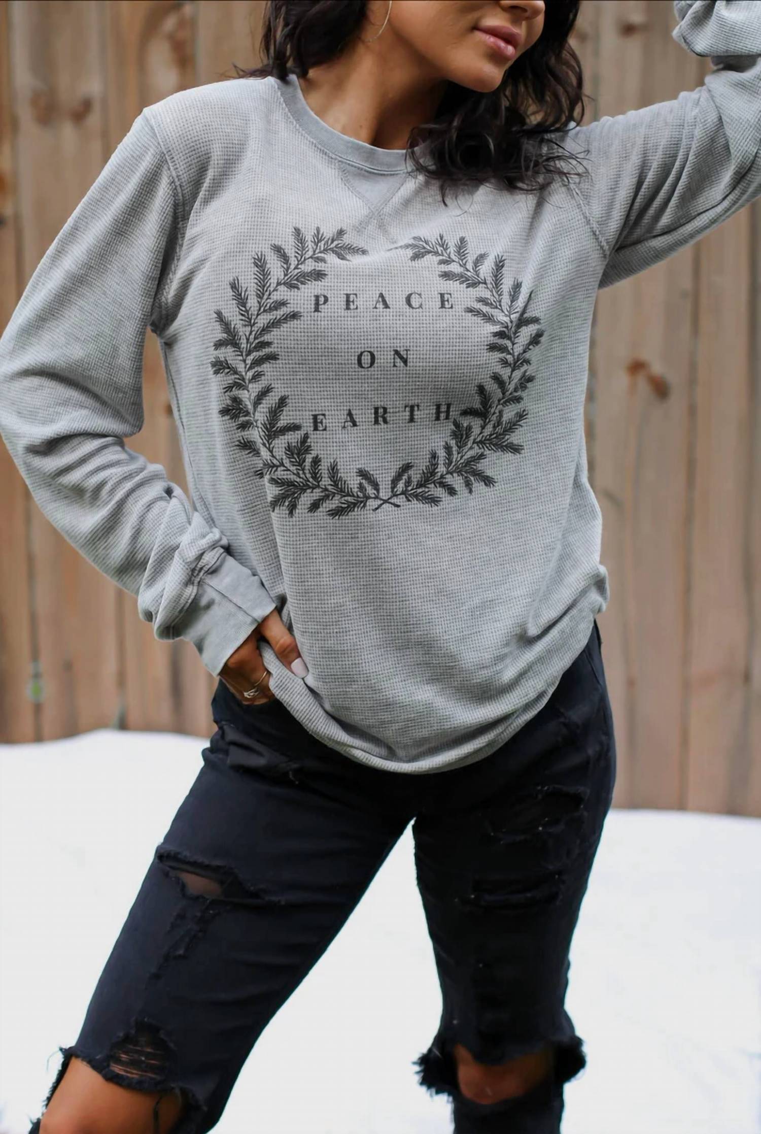 Easel - Peace On Earth Long Sleeve Top