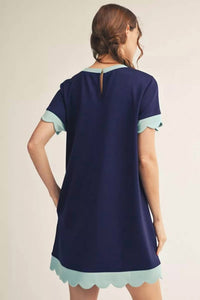 Jodifl - Seaside Chic Scallop Mini Dress