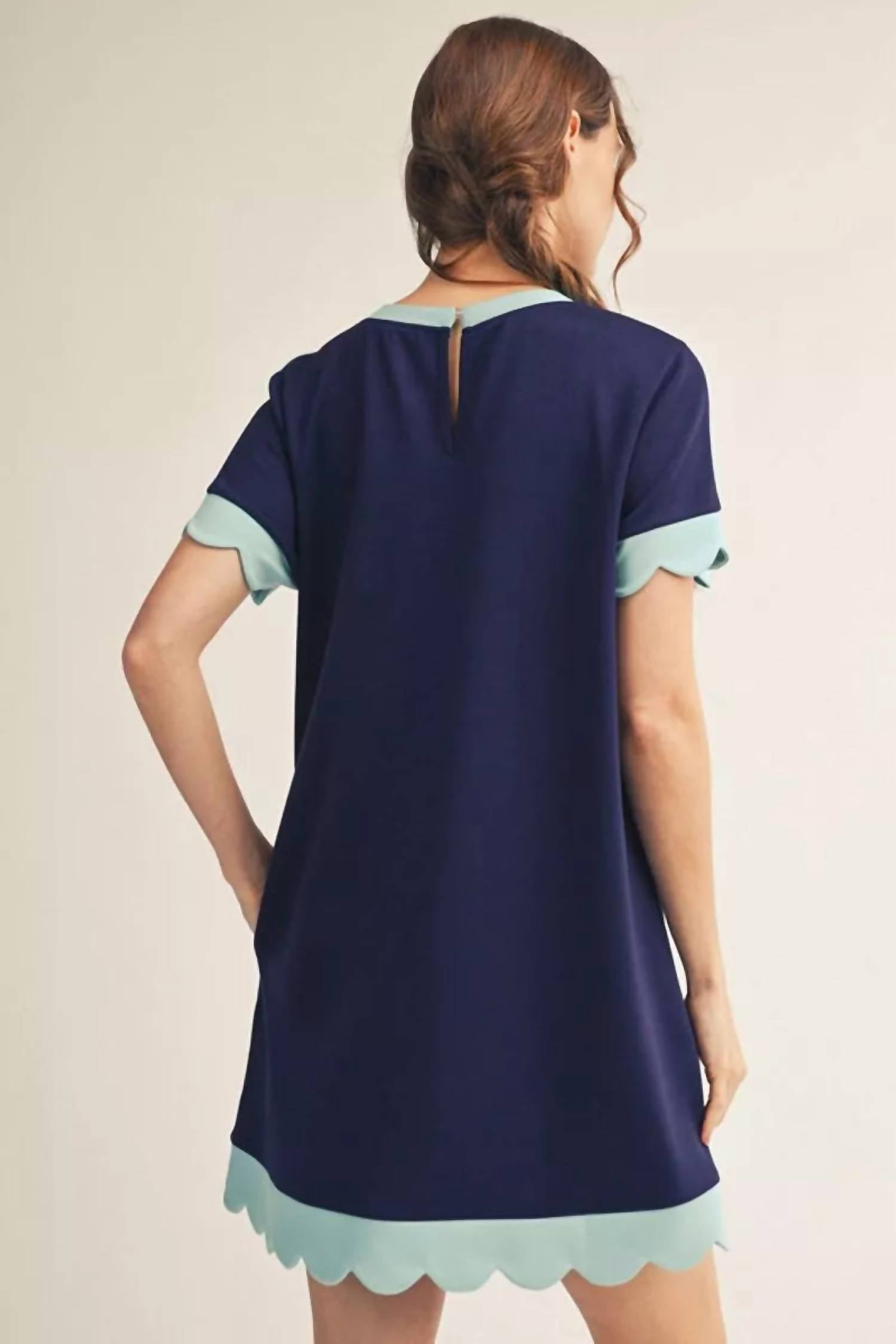Jodifl - Seaside Chic Scallop Mini Dress