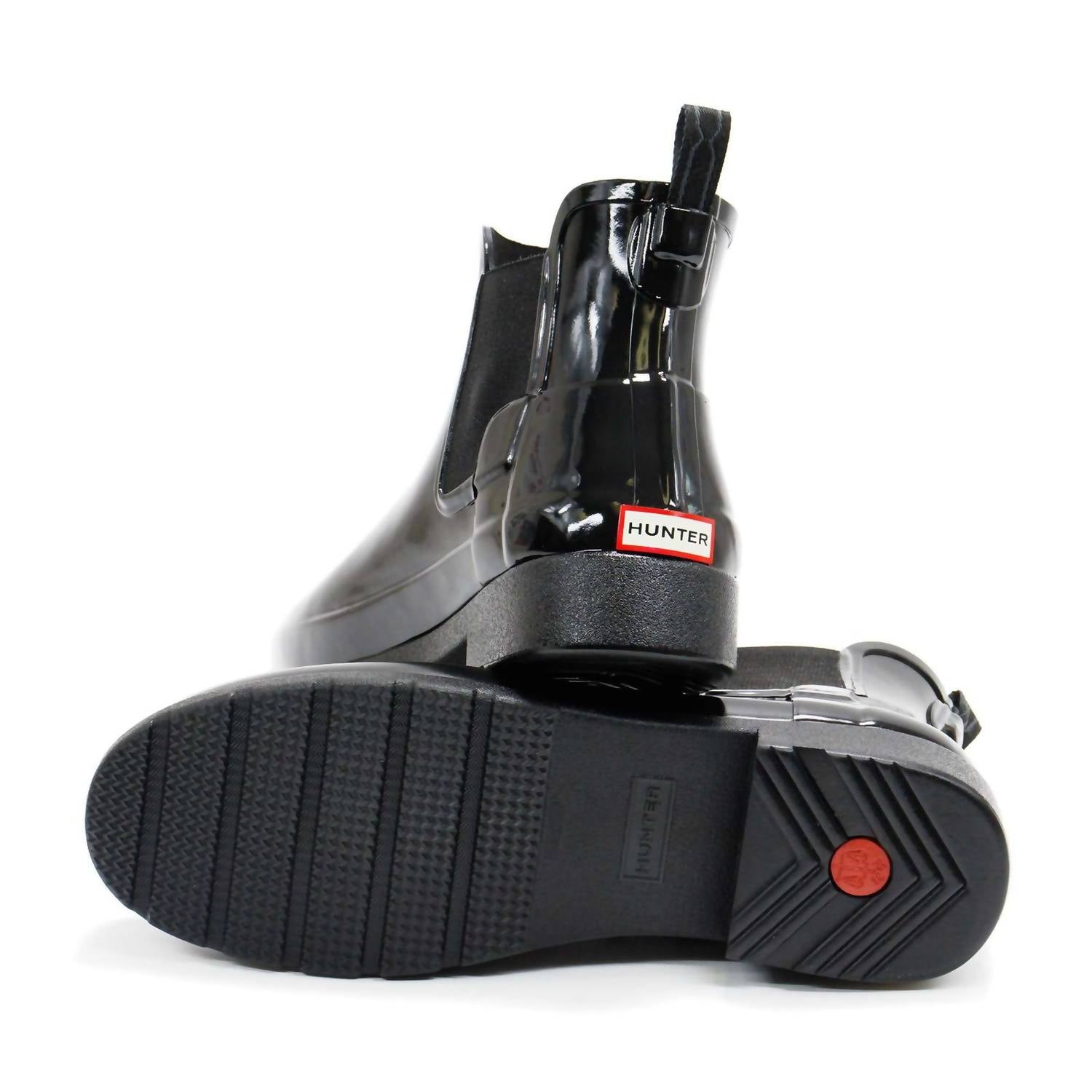 HUNTER Women's Original Refined Chelsea Gloss Rain Boots in black - women's shoe - view 6