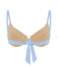 EVARAE Women's Pippa Bikini Top in vista blue - women's swimwear - detail view