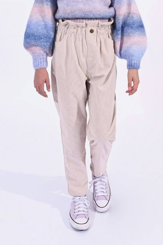 Mini Molly - Girls Corduroy High-Waist Pant