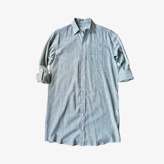 Emily Phillips - Women's Striped Linen Girlfriend Mini Dress