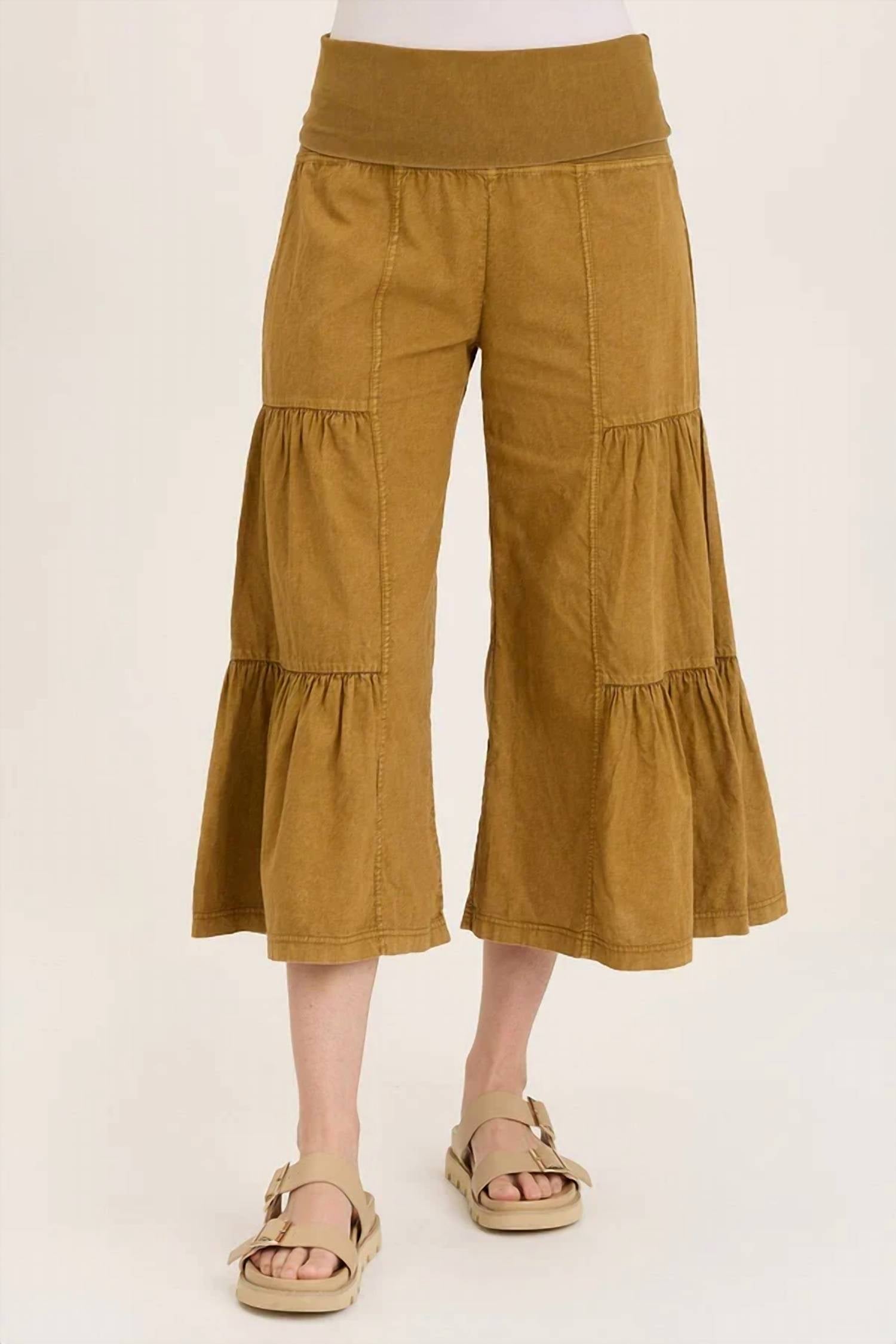 Xcvi - Linen Side-tier Palazzo Pants