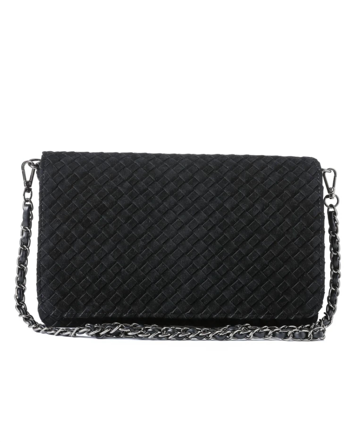 Haute Shore - Women's Lexi Woven Suede Crossbody Bag
