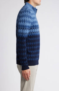 Tommy Bahama - Ombre Argyle Half Zip Sweater