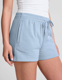 BEYOND YOGA Luxefleece Sweat Short in blue zen - women's shorts - alternate view