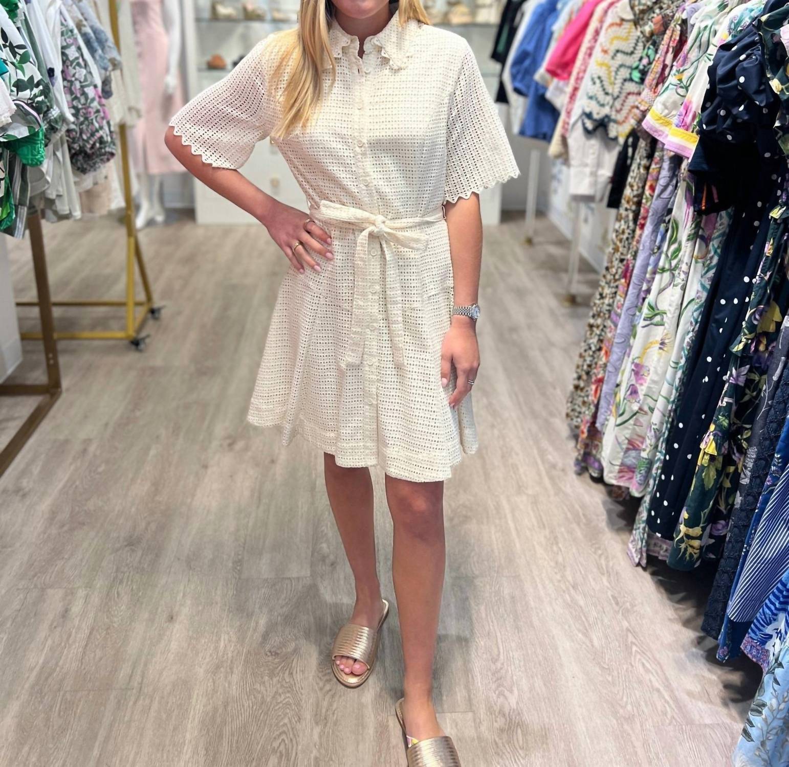 Current Air - Button Up Eyelet Dress