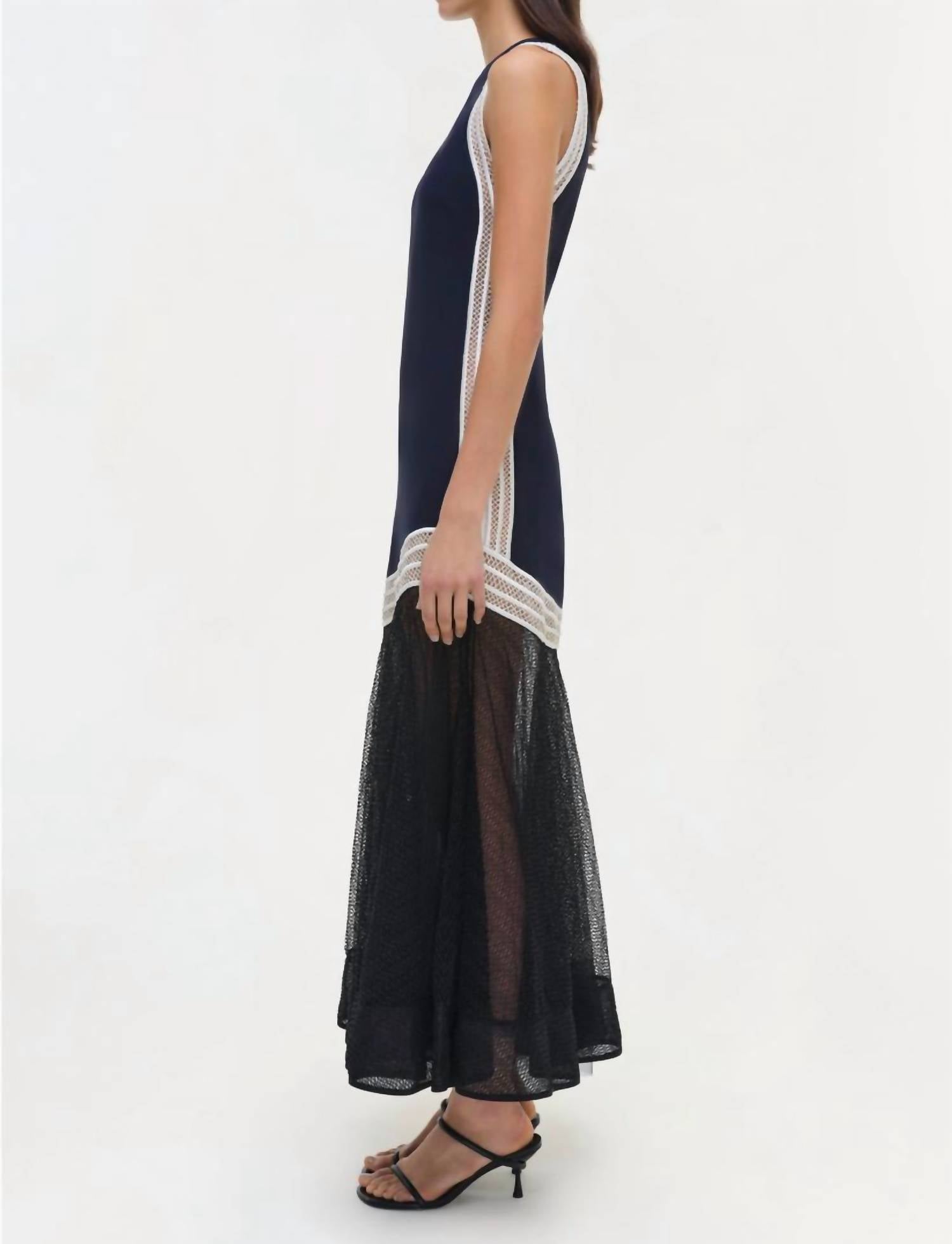 SIMKHAI Zakaria Dress in midnight multi - women's dress - detail view