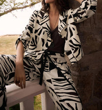 Joseph Ribkoff - Tropical Open Front Boxy Blazer