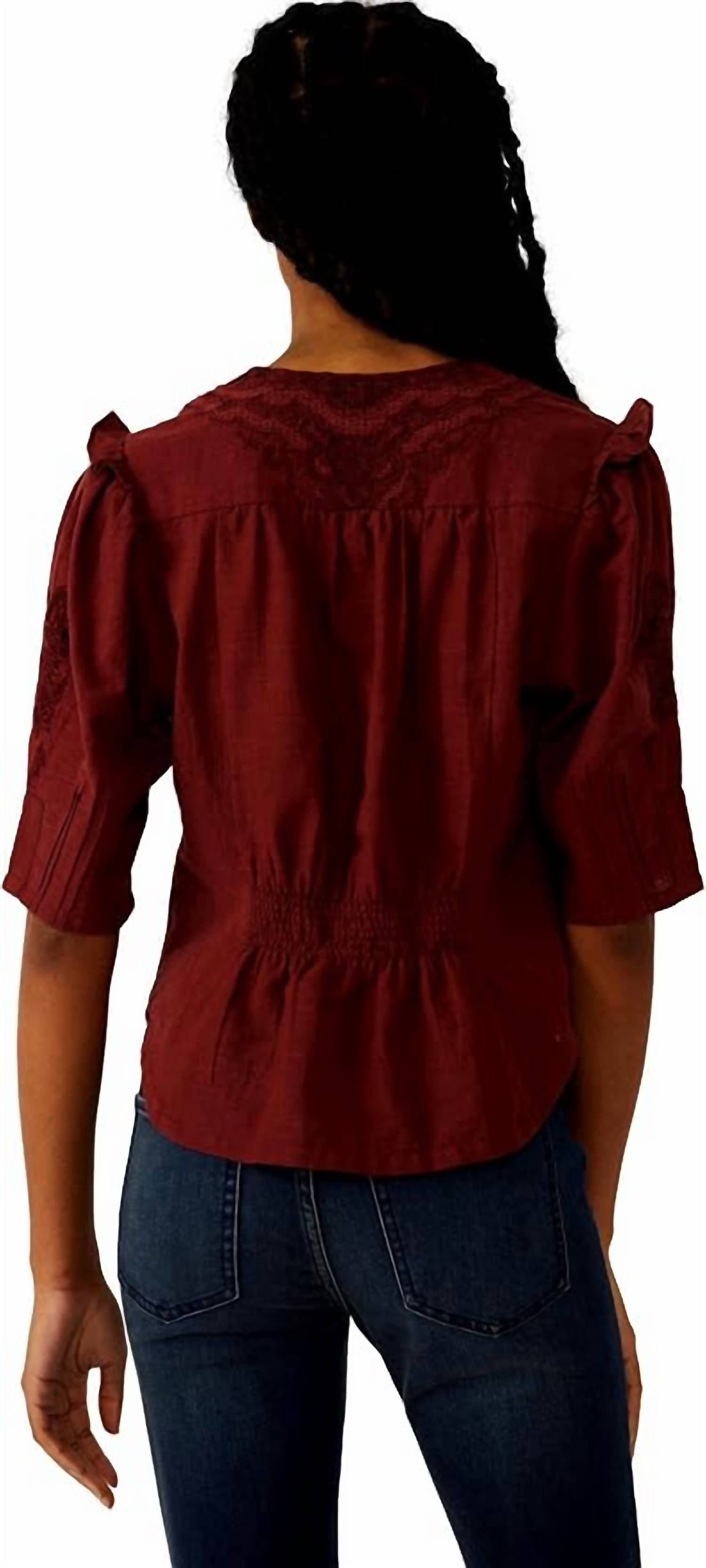 Free People - Cotton Embroidered Blouse