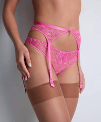 Aubade Rules Of Attraction Garter Belt in exciting pink - women's intimate