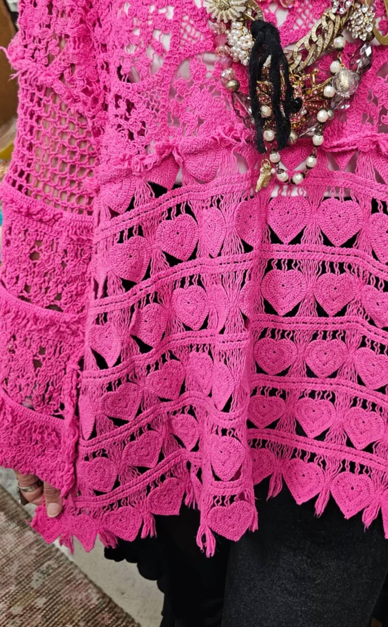 A Rare Bird - Hand Crochet Heart Shirt