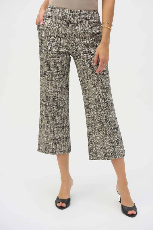 Joseph Ribkoff - Geometric Scribbles Pull On Culotte Pants