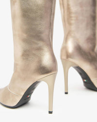 NeroGiardini Women's Lunare Torba Tall High Heeled Boot in metallic - women's shoe - view 4