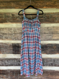 Sadie & Sage - Women's Elvira Flannel Milkmaid Midi Dress