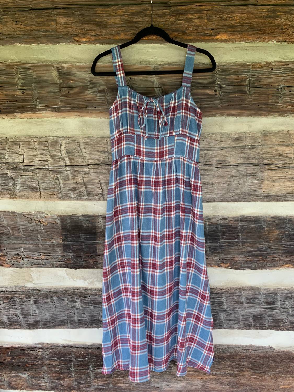 Sadie & Sage - Women's Elvira Flannel Milkmaid Midi Dress