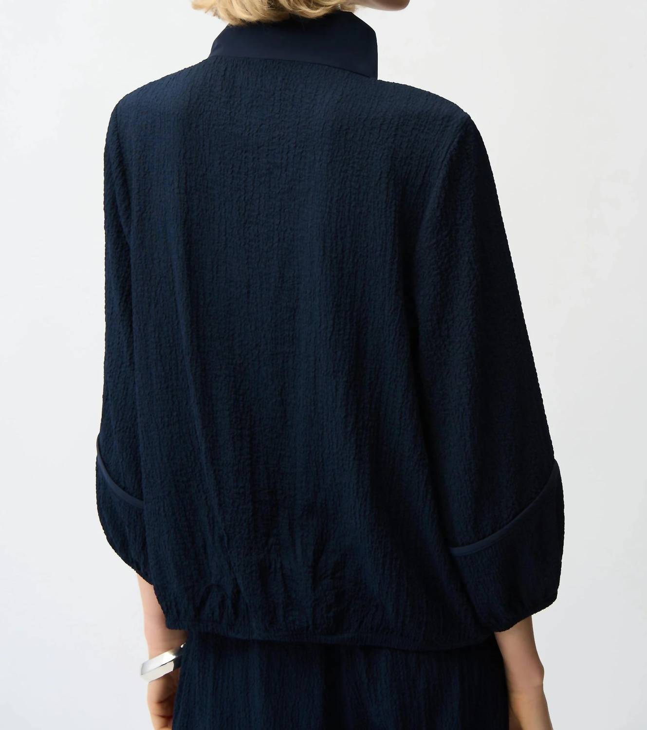 Joseph Ribkoff - Textured Zip-up Bomber Jacket