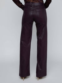 L'Agence - High Rise Wide Leg Coated Jean