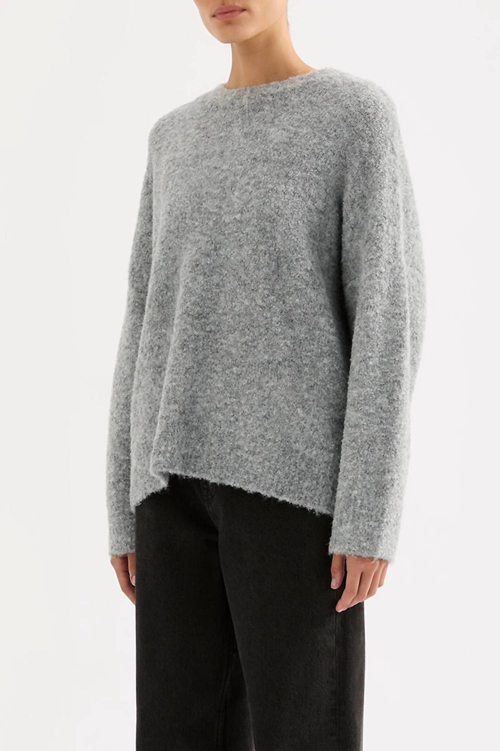 Nude Lucy Elias Knit Top in charcoal - women's sweater - alternate view