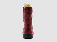Kcr Group - Women’s Original Tall Thick Wool-lined Zip-up Leather Boots
