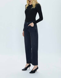 Pistola - Lexi Mid Rise Bowed Straight Leg Jeans