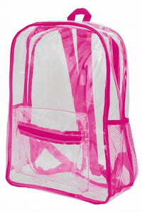 Cap Zone - Women's Extra Large Outlined Clear PVC Backpack