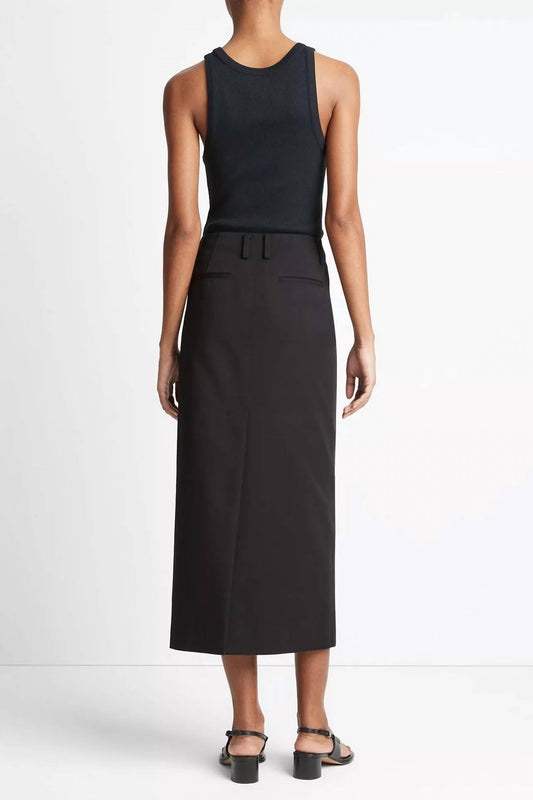 Vince - Cotton Low-rise Straight Trouser Skirt