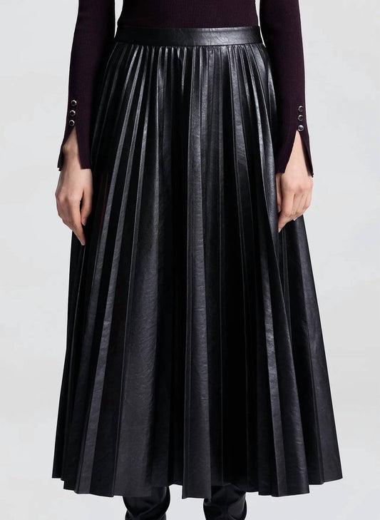 A.L.C. - Etta Vegan Leather Midi Skirt