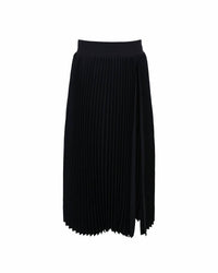 Theo The Label - Women's Atlas Pleated High Slit Skirt