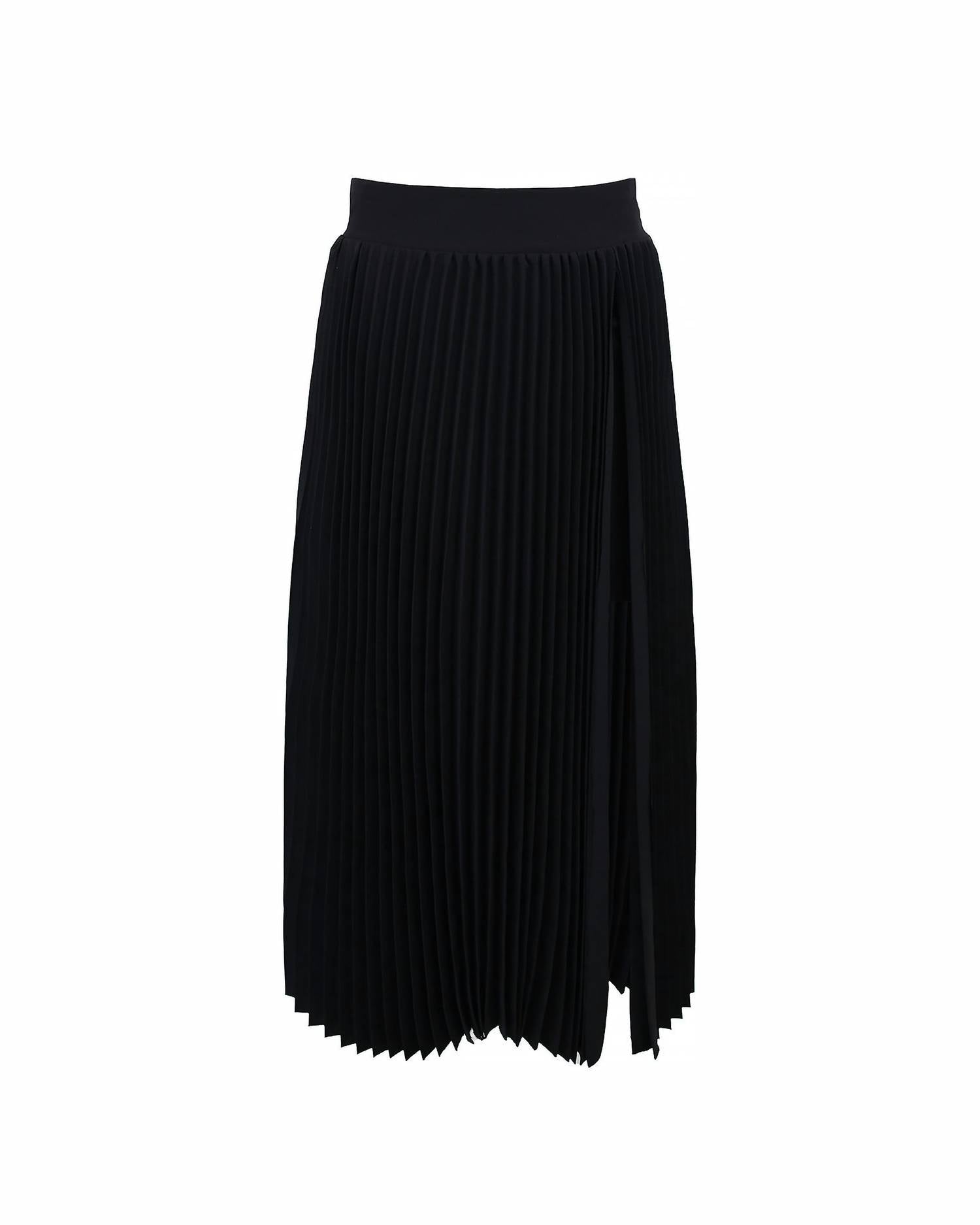 Theo The Label - Women's Atlas Pleated High Slit Skirt