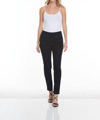 Slimsation By Multiples Pull On Jeans in black denim - women's jeans