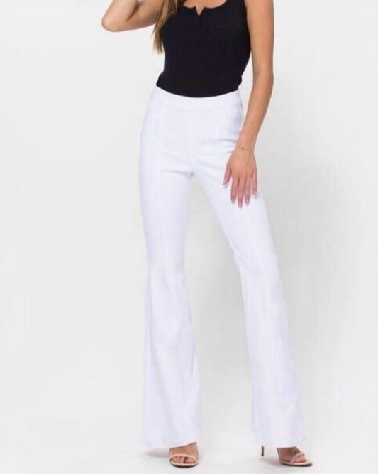 Cello - High Rise Pull On Flare Jeans