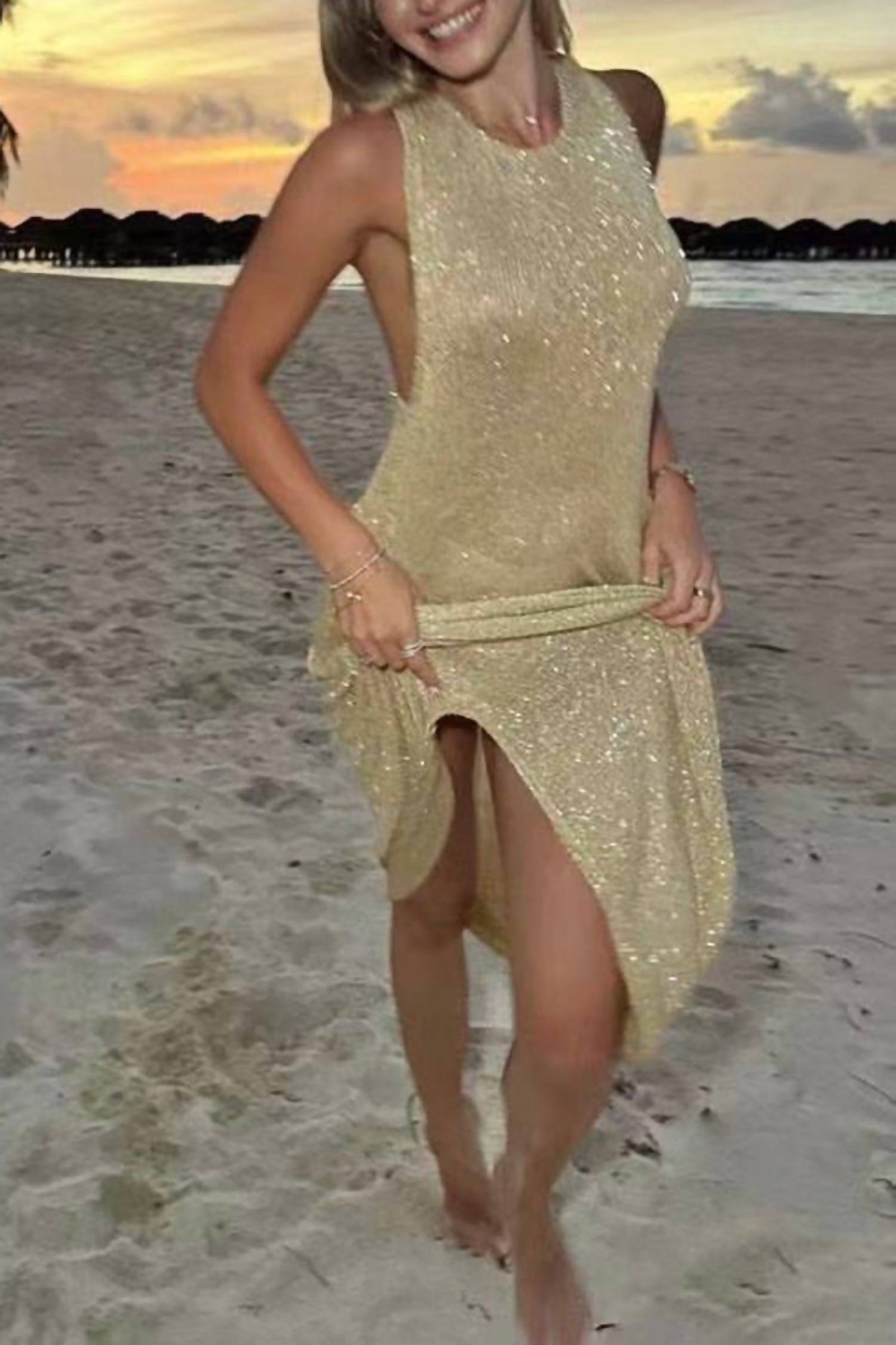 Aura - Aviva Backless Maxi Dress