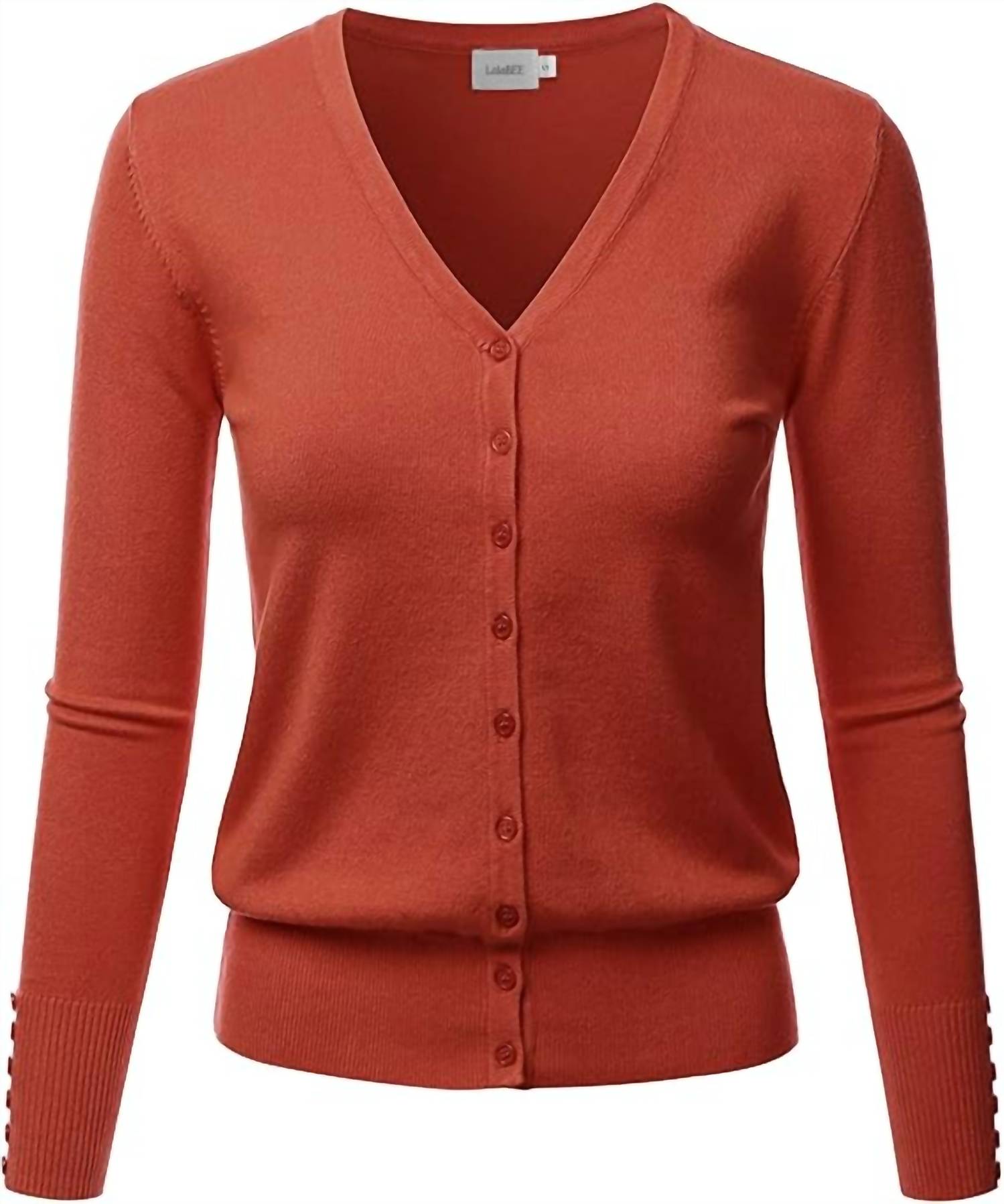 Made By Johnny - Women's Classic V Neck Cardigan