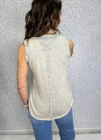 Zenana - Everyday Acid Washed Cotton Top